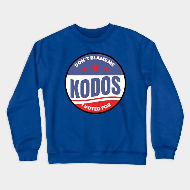 Don't blame me, I voted for Kodos Crewneck Sweatshirt by winstongambro